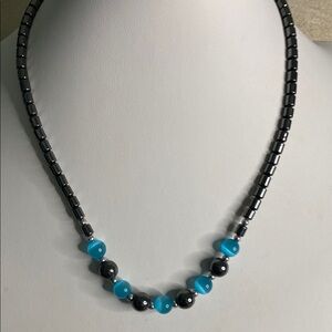 5 for $15 Hematite cat eyes Beaded Necklace